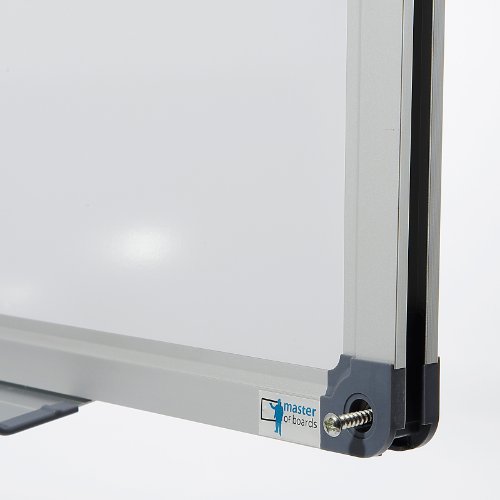 MOB Profi-Whiteboard Magnettafel – 120x90cm – emailliert, Alurahmen, magnetisch – für Büro, Gewerbe und Privat - 3