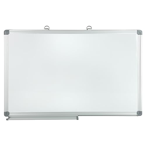 Idena 60043 - Whiteboard 60 x 90 cm, mit Aluminiumrahmen und Stiftablage, 1 Stück