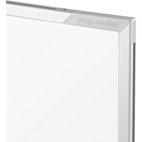 magnetoplan 1240489 Whiteboard mit Fahrgestell, speziallackierte Oberfläche, komplett mit Ablageschale für Marker und Zubehör, 1200 x 900 mm - 4