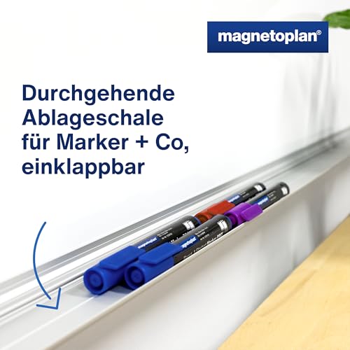 magnetoplan Whiteboard SP 120 x 90 cm, in weiteren Größen auswählbar, mit speziallackierter Oberfläche, Metallrückwand, inklusive Befestigungsmaterial - 3
