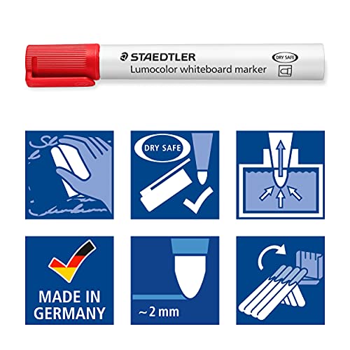 Staedtler 613 Whiteboard-Set Lumocolor (praktische Grundausstattung für Whiteboards mit Marker, Wischer, Reinigungsspray und Haftmagneten, hohe Qualität Made in Germany) - 7