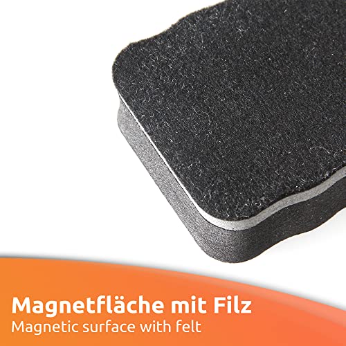 ECENCE Whiteboard Schwamm 2er Set – Reinigung von Flipcharts, Magnet-Pinnwänden – Trockenreinigung metallischer Oberflächen – Gründliche Reinigung, saubere Hände – magnetische Schwämmchen 11030201 - 4