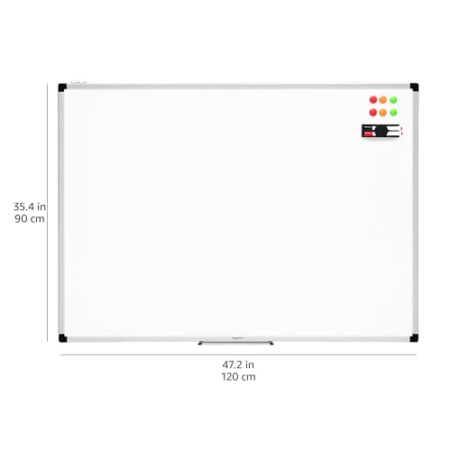 AmazonBasics Magnetisches Whiteboard mit Stiftablage und Aluminiumleisten, trocken abwischbar, 120 cm x 90 cm (B x H) - 5