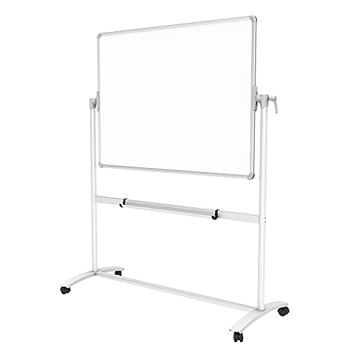 VIZ-PRO Mobile Whiteboard/Doppelseitige Whiteboard- mit magnetisch, Stahlständer – 120 x 90 cm - 2