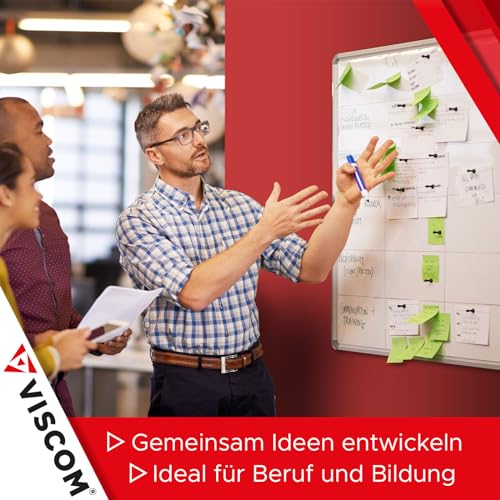 VISCOM Whiteboard – 200 x 100 cm – Magnettafel – Magnetwand mit Alurahmen, Magnetisch, Kratzfest, Beschreibbar, Weitere Größen Wählbar - 6