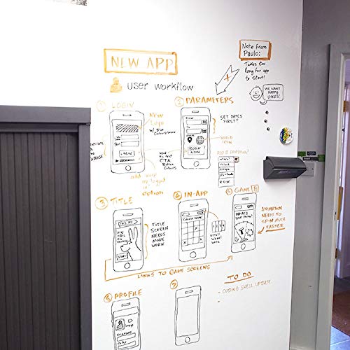 Smart Whiteboard Farbe 6m² Weiß - Whiteboard Wandfarbe - Beschreibbare Wand - Trocken Abwischbare Oberfläche für Zuhause und Büro *KOSTENLOSER EXPRESSVERSAND* - 9