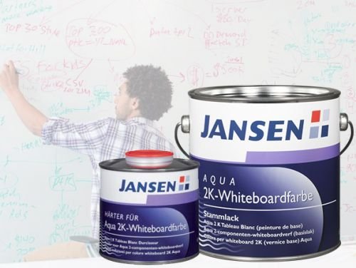 Jansen Aqua 2K-Whiteboardfarbe weiß sdgl. 2,36kg