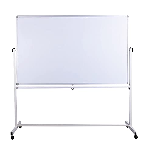 Mobile Whiteboard Tafel beidseitig beschriftbar,in 2 Größen, schutzlackiert, magnethaftend, mit gratis Zubehör (Stifte,Schwämme,Magnete), Größe:180x100 cm - 2