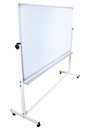 Mobile Whiteboard Tafel beidseitig beschriftbar,in 2 Größen, schutzlackiert, magnethaftend, mit gratis Zubehör (Stifte,Schwämme,Magnete), Größe:180×100 cm - 3