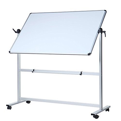 VIZ-PRO Mobiles Whiteboard/Doppelseitige Whiteboard- mit Alurahmen, magnetisch - 150 x 120 cm