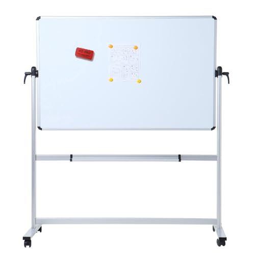VIZ-PRO Mobiles Whiteboard/Doppelseitige Whiteboard- mit Alurahmen, magnetisch – 150 x 120 cm - 2