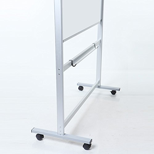 VIZ-PRO Mobiles Whiteboard/Doppelseitige Whiteboard- mit Alurahmen, magnetisch – 150 x 120 cm - 3