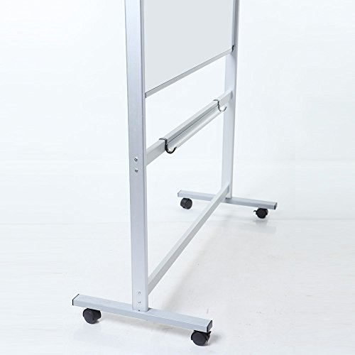 VIZ-PRO Mobiles Whiteboard/Doppelseitige Whiteboard- mit Alurahmen, magnetisch - 150 x 120 cm - 3