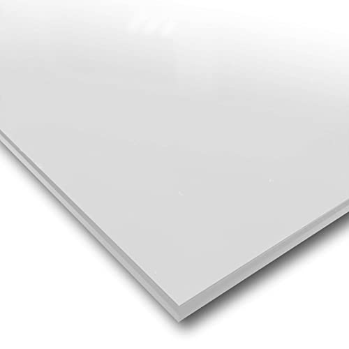 VISCOM Glas-Magnettafel - 60 x 90 cm in reinem Weiß - rahmenlose Magnetwand - Memoboard magnetisch, beschreibbar & trocken abwischbar - inkl. Bohrschablone, Magnete, Stift, Tafellöscher - 4
