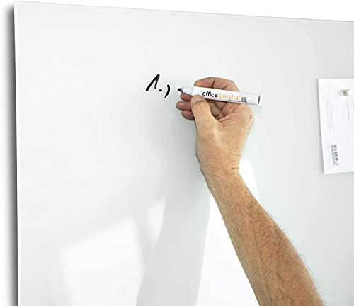 Premium Glas-Magnettafel beschreibbar | TÜV-geprüft | Whiteboard rahmenlos mit Schwebe-Effekt | Pinnwand magnetisch aus Sicherheitsglas | 7 Größen (120 x 150 cm) - 2