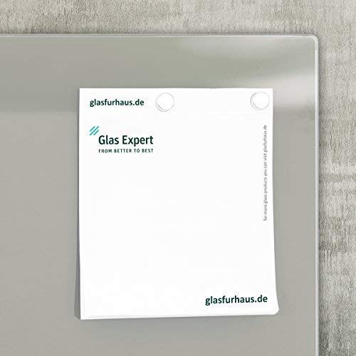 Glas Expert | Smart Glass Board ® | Glas Whiteboard | 78 x 48 cm | Grau | Magnettafel | Memoboard | Magnetwand | Pinnwand Tafel | + 2 Magnete + 1 Marker - 5
