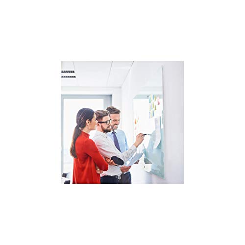 Whiteboard | Sicherheitsglas | BxH 90 x 60 cm | Articweiss | Glastafel Moderationstafel Memoboard - 7
