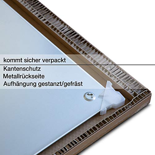 Whiteboard | Sicherheitsglas | BxH 90 x 60 cm | Articweiss | Glastafel Moderationstafel Memoboard - 9