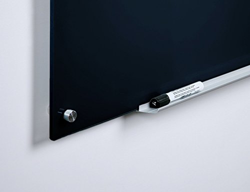 Schwarz Glas-Magnettafel leicht abwischbar - 60 cm x 90 cm - 23 5/8