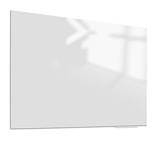 Whiteboard Glas Elegance Weiß Magnetisch 90x120 cm | Sam Creative Whiteboard | Design Whiteboard aus Glas | 3D-Effekt Design Whiteboard
