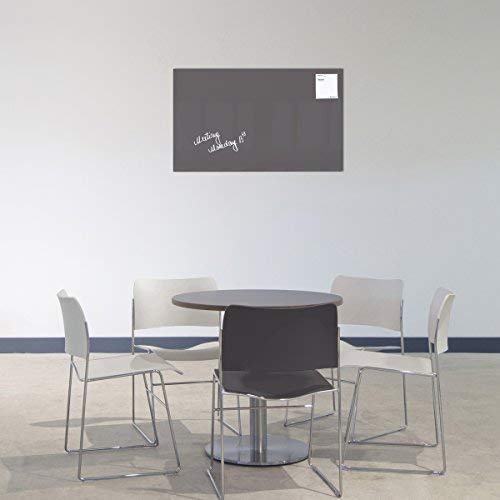 Glas Expert | Smart Glass Board ® | Glas Whiteboard | 78 x 48 cm | Grau | Magnettafel | Memoboard | Magnetwand | Pinnwand Tafel | + 2 Magnete + 1 Marker - 4
