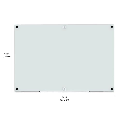 Amazon Basics - Trocken abwischbares Whiteboard aus Glas, Weiß, magnetisch, 1,82 x 1,21 m - 5