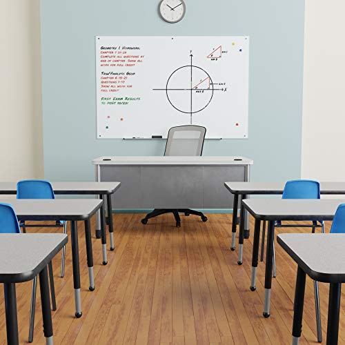 Amazon Basics - Trocken abwischbares Whiteboard aus Glas, Weiß, magnetisch, 1,82 x 1,21 m - 7