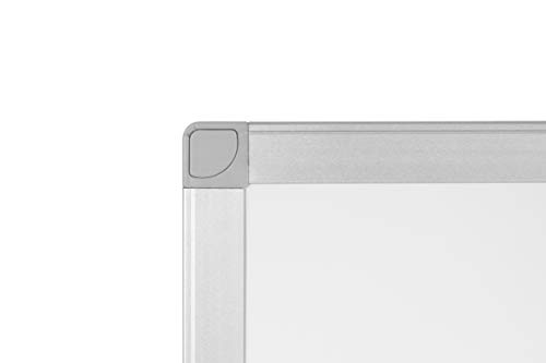 BoardsPlus - Magnetisches Whiteboard - 120 x 90 cm - Magnettafel mit Lackierte Stahloberfläche, Magnetwand mit Alurahmen Und Stifteablage, BPM05754040, Weiß, Silber, hellgrau - 4