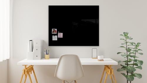 ALLboards Glasboard Magnetisch Schwarz 100x80cm, Rahmenlos, Glastafel, Magnettafel, Gehärtetes Glas - 4