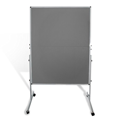 Moderationstafel Filz | klappbar | mit Rollen | 120x150cm | Farbe wählbar (grau) - 2
