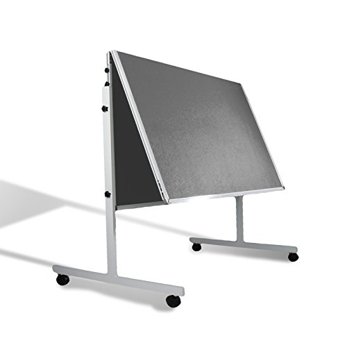 Moderationstafel Filz | klappbar | mit Rollen | 120x150cm | Farbe wählbar (grau) - 3