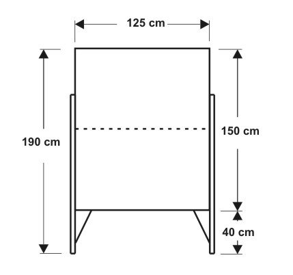 Moderationstafel Pappe 120 x 150 cm, klappbar, Kunststoffschrauben - 2
